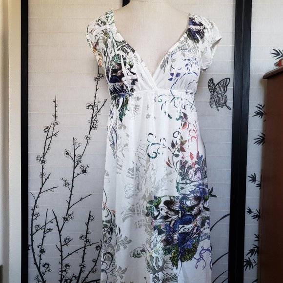 [Paris Paris] Summer Print Dress Swimsuit Cover-up - Picture 4 of 8